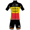 Cykeltøj + Cykelshorts 2023 Fenix-Deceuninck Belgisk Mesterskab Gul Rød Sort